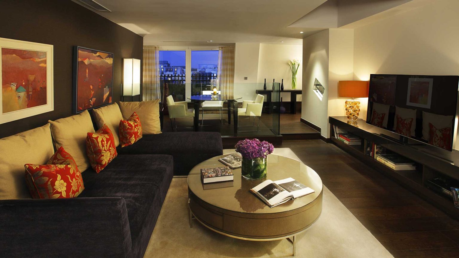 Renovated apartment living room in Achrafieh, Beirut